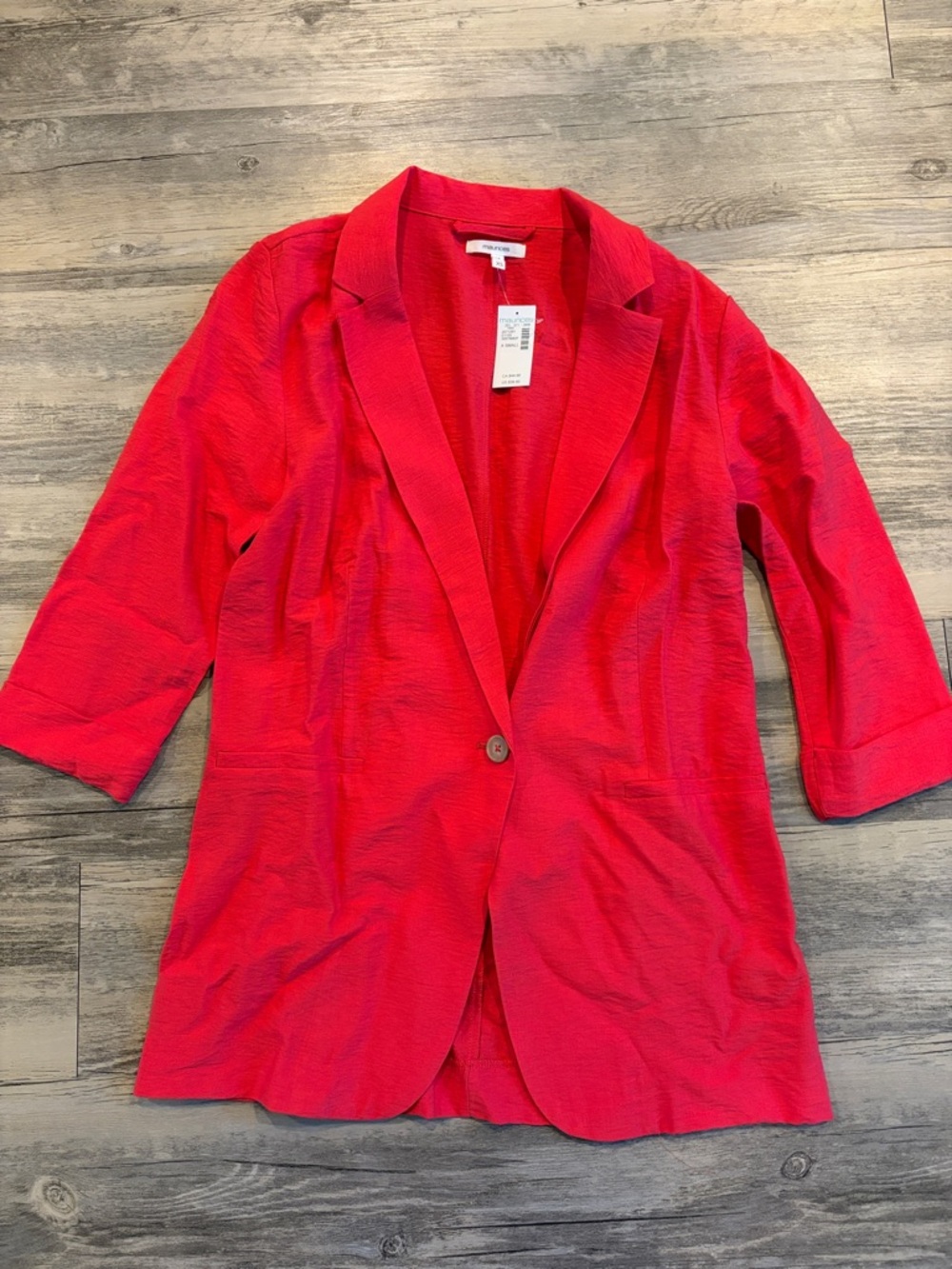 Maurices Bright Red Single-Button Blazer NWT